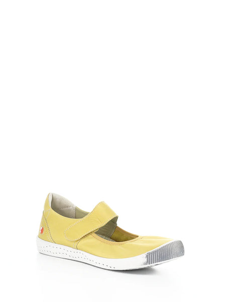 YELLOW WASHED LEATHER SHOE