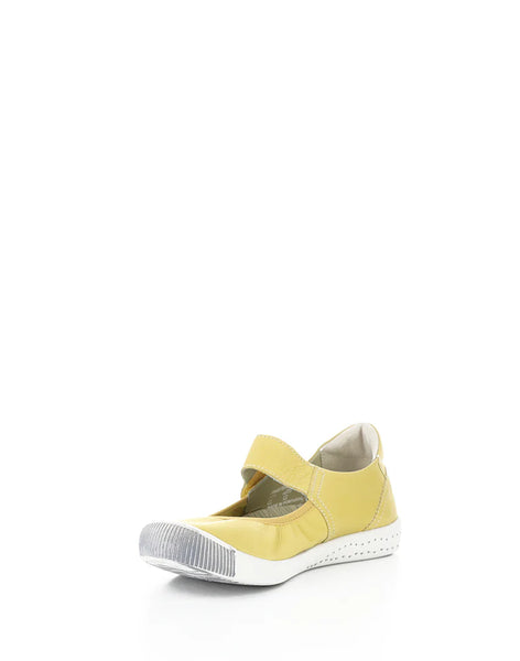 YELLOW WASHED LEATHER SHOE