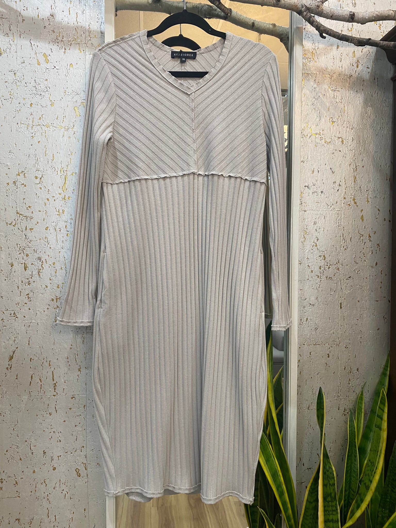 RIBBED COTTON DRESS