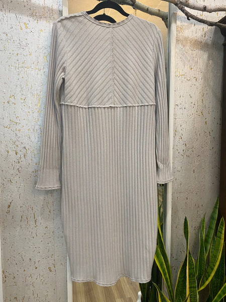 RIBBED COTTON DRESS