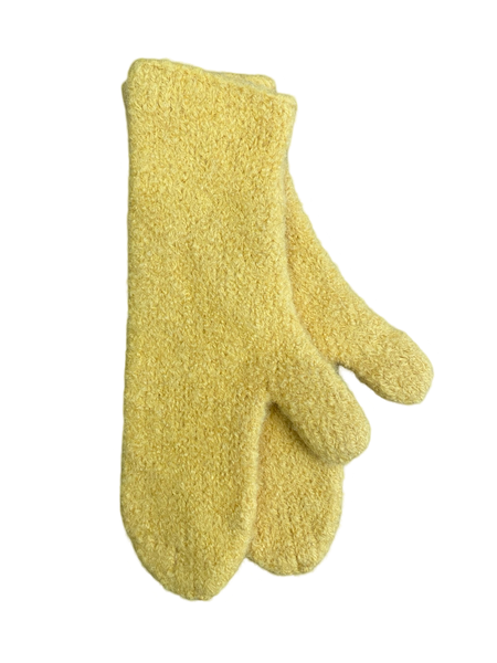 MERINO FELTED MITTENS - MUSTARD YELLOW