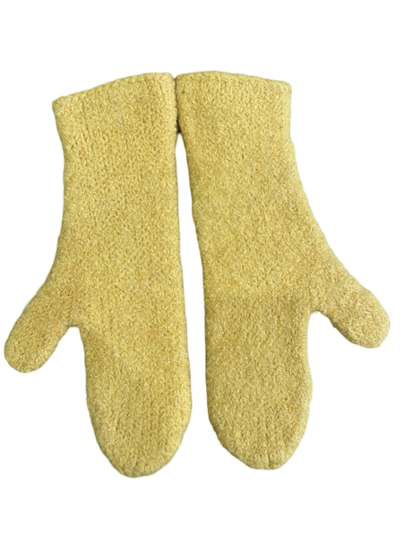 MERINO FELTED MITTENS - MUSTARD YELLOW