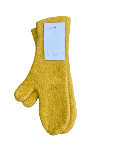 MERINO FELTED MITTENS - MUSTARD YELLOW