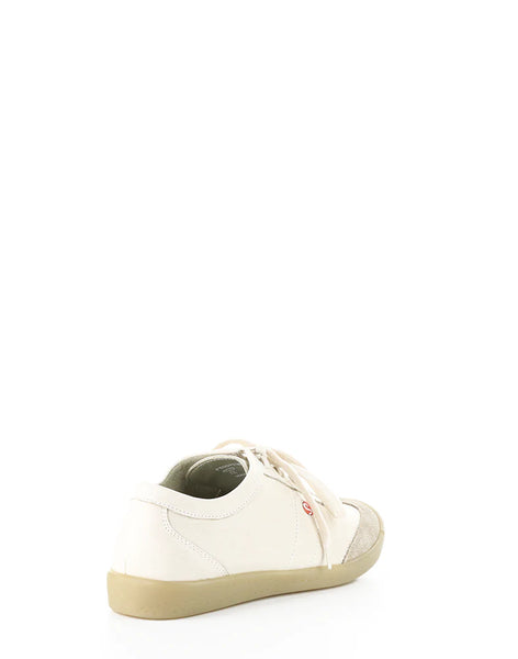 CREAM/BEIGE LEATHER SNEAKERS