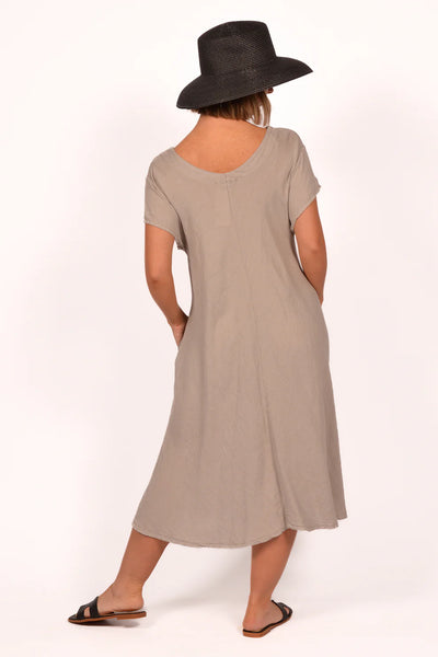 LATTE LINEN DRESS-LAST ONE