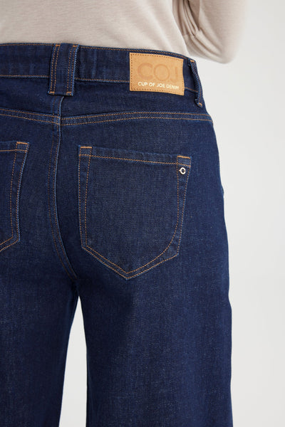 LULU WIDE LEG JEANS - DARK RAW
