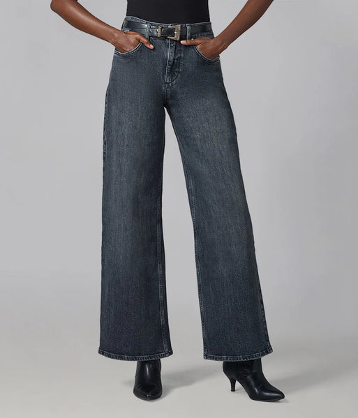 COLETTE WIDE LEG JEANS - GRIT GREY