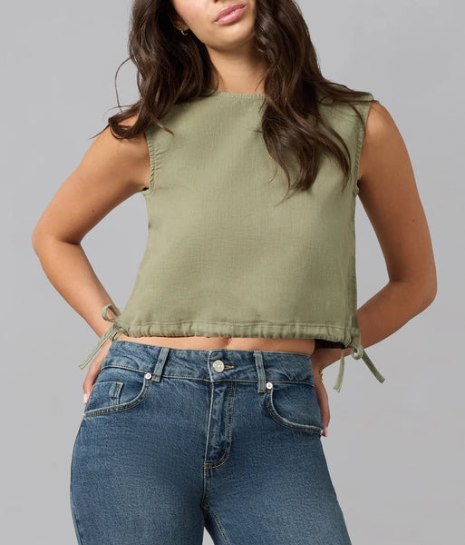 LIEL COTTON TWILL TOP