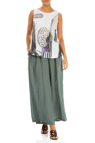 TUMBLED STONE LINEN TOP