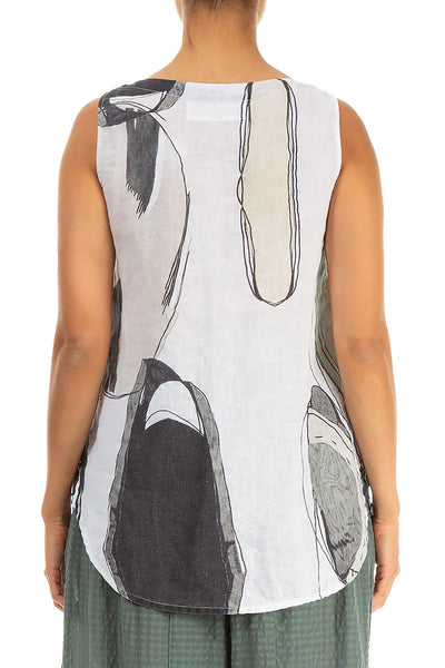 TUMBLED STONE LINEN TOP