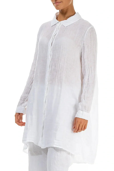 LONG LINEN DRESS SHIRT - ONE LEFT in size S!
