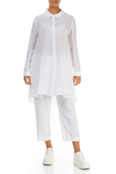 LONG LINEN DRESS SHIRT - ONE LEFT in size S!