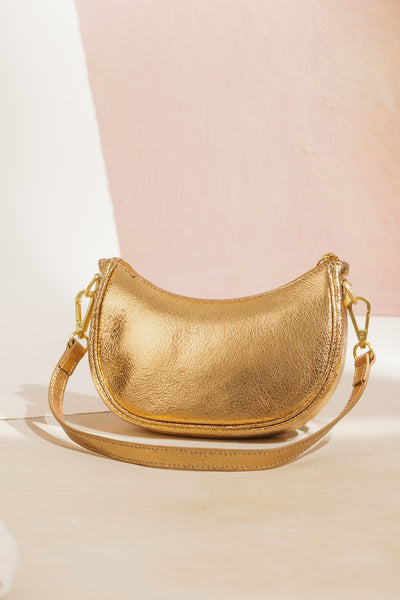 MINI NORA GOLD LEATHER BAG