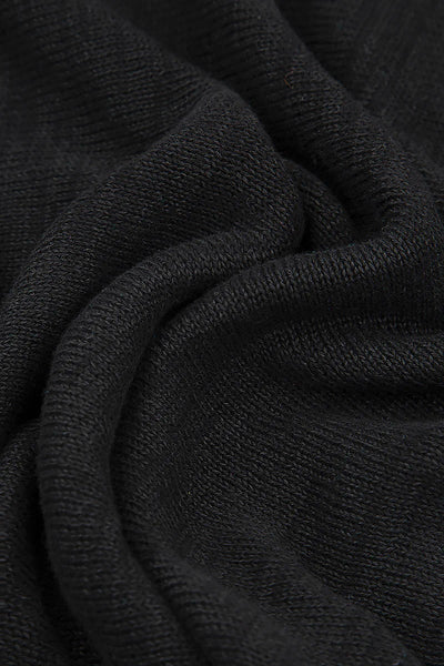 LINEN KNIT CROPPED CARDIGAN - BLACK - ONE LEFT in size M!