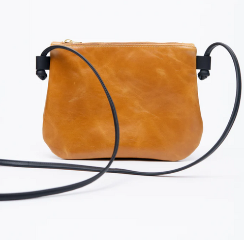 VENISE MINIMALIST LEATHER BAG - WHEAT