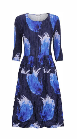 SMASH DRESS - BLUE SPLASH-LAST ONE, size L/Xl