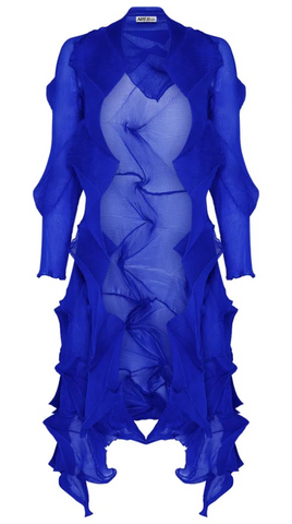LONG JACQUI COAT - ROYAL BLUE