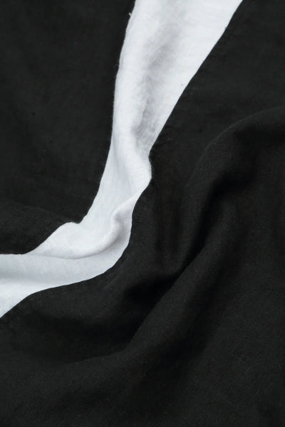TWO TONE LINEN TOP