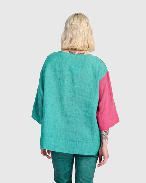 TROPICAL RESORT LINEN TOP