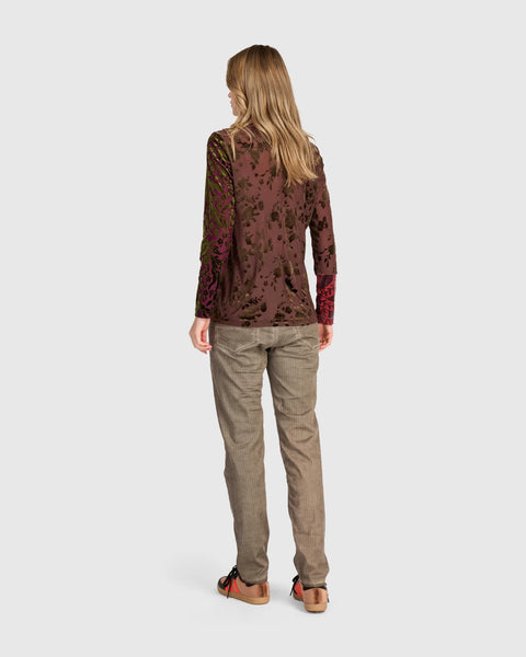 STRETCH VELVET TOP