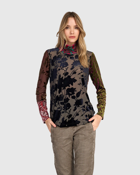 STRETCH VELVET TOP