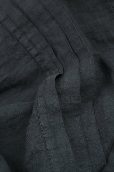 TIERED HEM GRAPHITE LINEN SKIRT