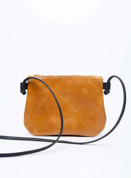 VENISE MINIMALIST LEATHER BAG - WHEAT