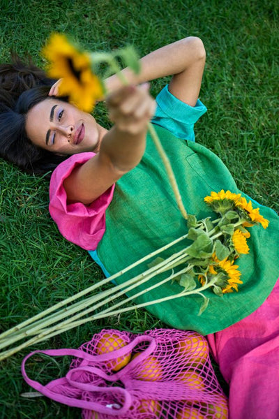 TROPICAL RESORT LINEN TOP