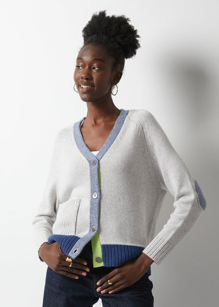 ELBOW PATCH CARDIGAN