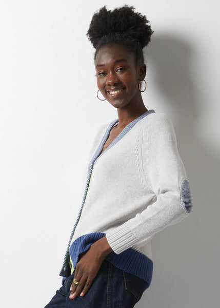 ELBOW PATCH CARDIGAN