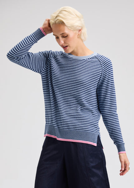 STRIPE CREW SWEATER