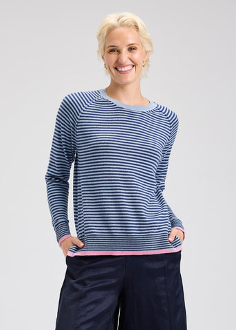 STRIPE CREW SWEATER