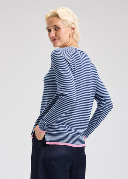STRIPE CREW SWEATER