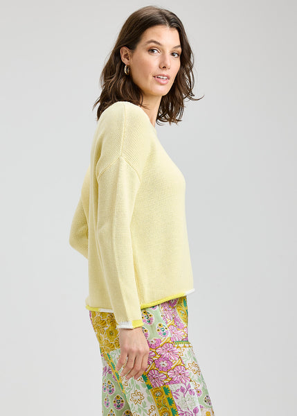 BUTTOM DETAIL COTTON SWEATER