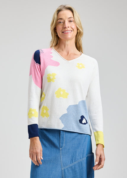 GARDEN POND COTTON/CASHMERE SWEATER