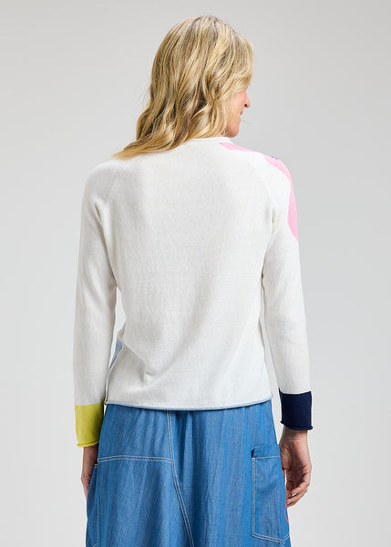 GARDEN POND COTTON/CASHMERE SWEATER