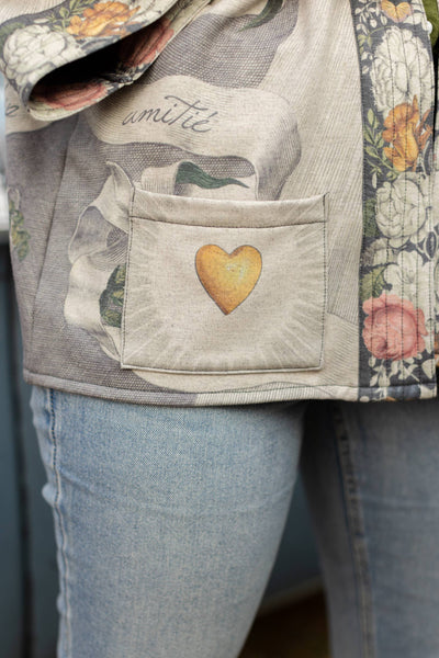 TAKE MY HAND FLEECE COTTAGE KIMONO