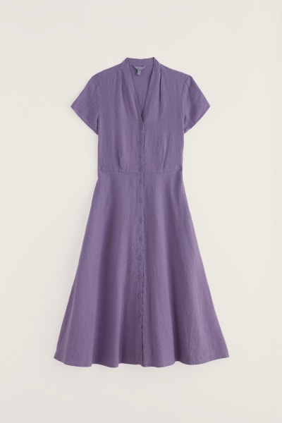 DRIFTWOOD LINEN DRESS - LAVENDER