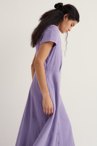 DRIFTWOOD LINEN DRESS - LAVENDER