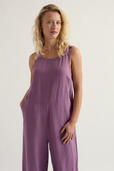 SALT AIR LINEN JUMPER - LILAC