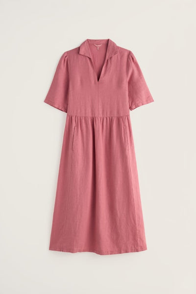 FEN LINEN DRESS - WILD ROSE