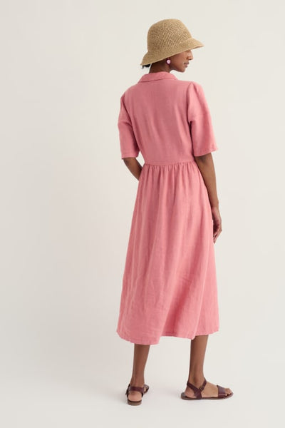FEN LINEN DRESS - WILD ROSE