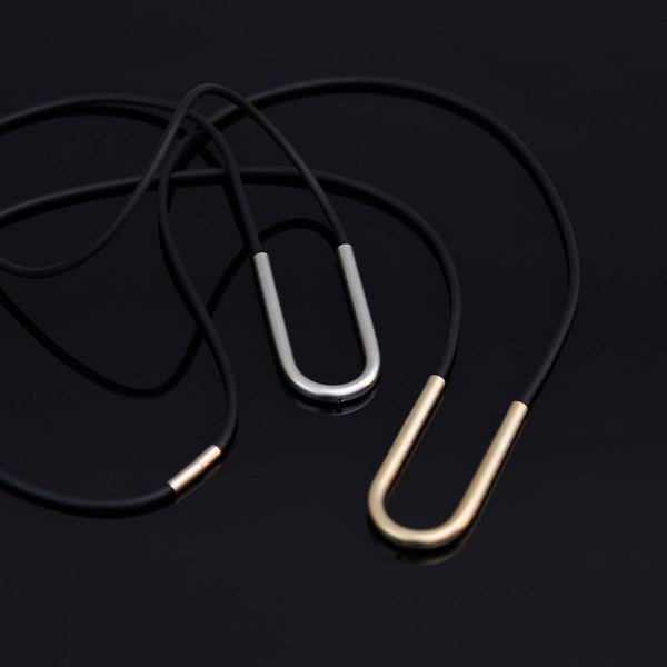 JUNO NECKLACE - BLACK/SILVER