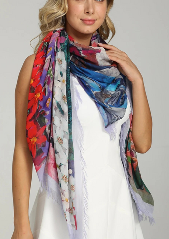 EVERY PROVINCIAL FLOWER SILK SCARF