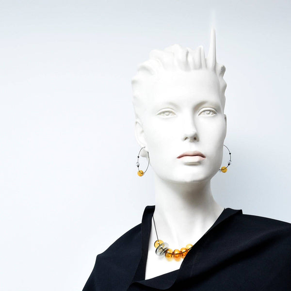 ODETTE NECKLACE - AQUA/AMBER