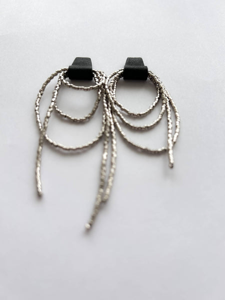 Bliss Beaded Dangle Earrings Silver