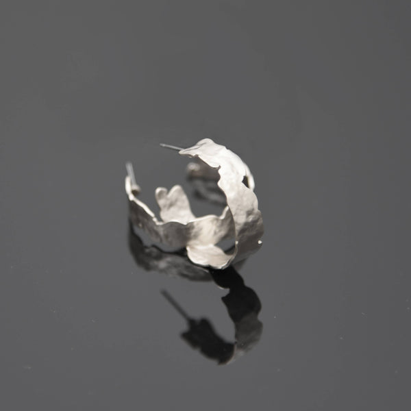 MIRA EARRINGS - SATIN SILVER