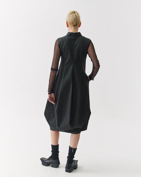 COATED COTTON DRESS/VEST