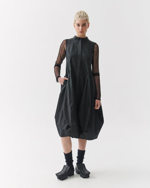 COATED COTTON DRESS/VEST