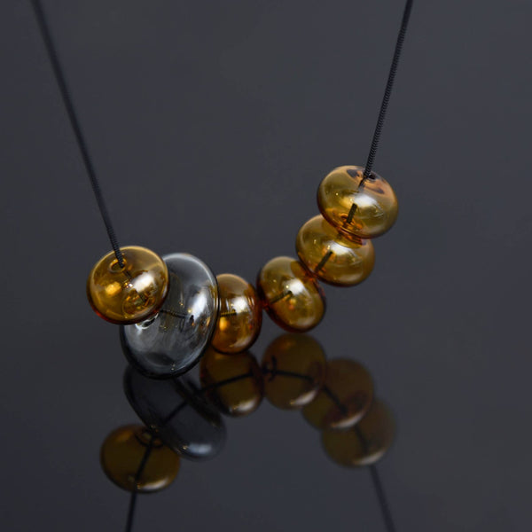 ODETTE NECKLACE - AQUA/AMBER